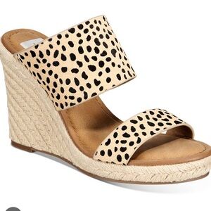 Dolce Vita LOTTY espradrille wrapped heel leopard sandals EUC size 10